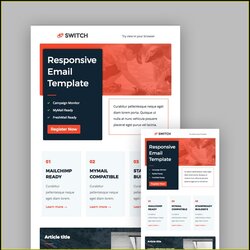 Tremendous Responsive Email Newsletter Templates Template Resume Newsletters Switch Layout Examples Business