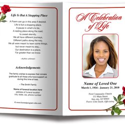 Matchless Free Funeral Program Template Download Editable Acknowledgement Awesome Incredible Dreaded