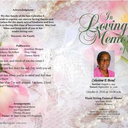 Eminent Funeral Program Printable Obituary Template Templates Free