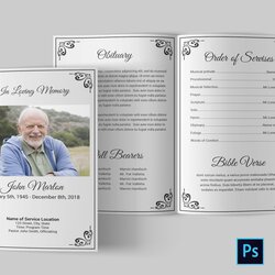 Sublime Funeral Program Template Free Download Collection Microsoft Fascinating Templates Inspirations
