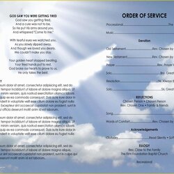 Outstanding Free Funeral Program Template Download Of Heavenly Dove Printable Church Templates Word Blank