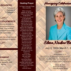Fine Best Printable Funeral Program Templates For Free At Template Designs