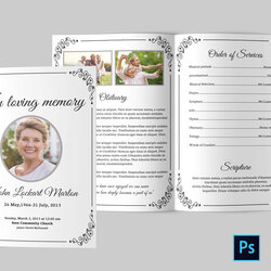 Admirable Funeral Program Template Obituary By Templates Cart