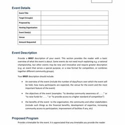 Editable Best Event Proposal Templates Free Examples Management Planner Proposition Property Template