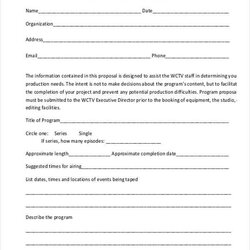 Brilliant Free Program Proposal Forms In Ms Word Form Sample New