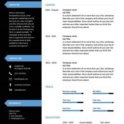 Modern Resume Template Designs Pic Page