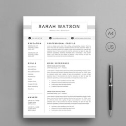 Champion Modern Resume Template Instant Download