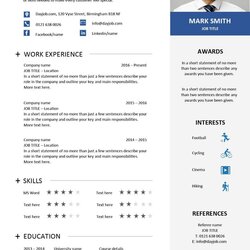 Matchless Modern Resume Template Pic Page