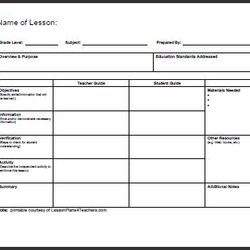 Peerless All Templates Daily Lesson Plan Template