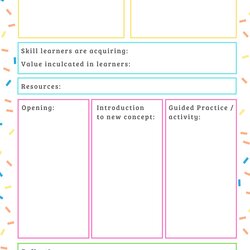 Perfect Daily Lesson Plan Template Printable Teaching Resources