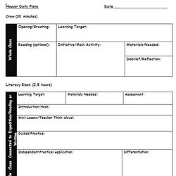 Super Daily Lesson Plan Template