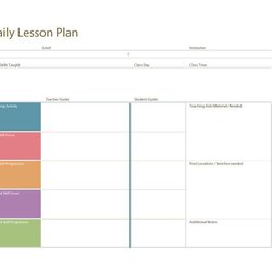 Magnificent Daily Lesson Plan Template Rich Image And Wallpaper