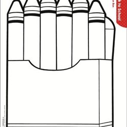 The Highest Quality Single Crayon Template Best Box Crayons Scholastic Clip School Pattern