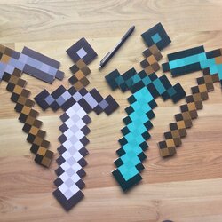 Marvelous Printable Swords Birthday Party Supplies Sword Pickaxes