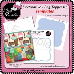 Smashing Decorative Bag Topper Gift Or Party Favor Template By