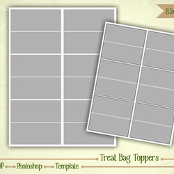 Bag Tools Images Topper Template Treat Toppers Collage Sheet Digital Layered