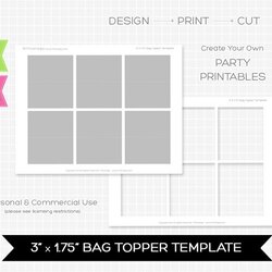 Terrific Best Images About Bag Toppers On Party Bags Instant Template Topper Own Printable Make
