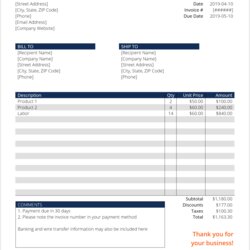 Matchless Fill In Invoice Template Free Loren Word Receipt
