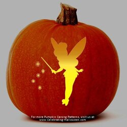 Wonderful Printable Tinkerbell Pumpkin Templates Designs Halloween Stencil Template Fairy Carving Dust Disney