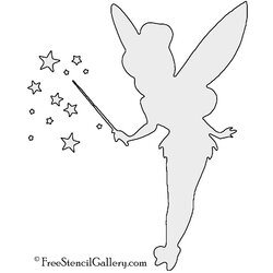 High Quality Tinkerbell Stencil Free Gallery Pumpkin Carving Disney Stencils Templates Fairy Printable