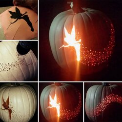 Legit Printable Tinkerbell Pumpkin Templates Designs Halloween Template Carving Patterns Bell Tinker