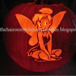 Sublime Not By The Hair On My Chin How To Find Free Pumpkin Tinkerbell Carving Stencils Patterns Stencil