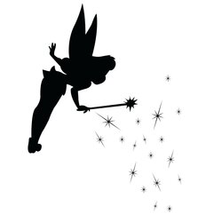 The Highest Standard Tinkerbell Silhouette Stencil At Free Download Pan Peter Fairy Vector Dust Pixie Flying