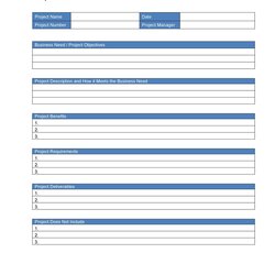 Terrific Project Scope Statement Templates Examples Example Kb
