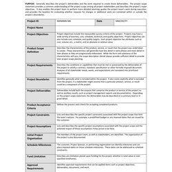 Supreme Project Scope Statement Templates Examples Example Relevance Purpose Health Public