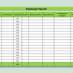 Very Good Payroll Report Template Download Printable
