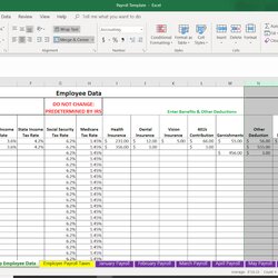 Microsoft Excel Payroll Template Templates Deductions Checks How To Do In