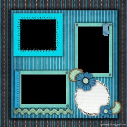 Scrapbook Layouts Sweetly Scrapped Free And Clip Art Layout Printable Blue Templates Print Stripes Detail