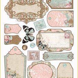 Excellent Free Scrapbook Templates Of Tags Found Online And Can Find The Anymore Source Printable Template