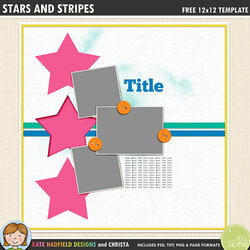 Magnificent Free Digital Scrapbook Template Stars And Stripes Kate Designs Templates