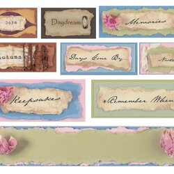Splendid Best Images Of Free Printable Scrapbook Templates Words Tags Labels Embellishments Layouts Paper