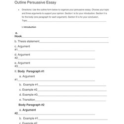 Champion Outstanding Essay Outline Templates Argumentative Narrative Template Persuasive College Format Paper
