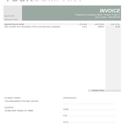 Eminent Invoice Templates Blank Commercial Word Excel Template Contractor General Google Work Thou Kb