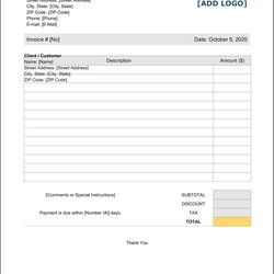 Superb Free Invoice Template Images And Photos Finder Fit