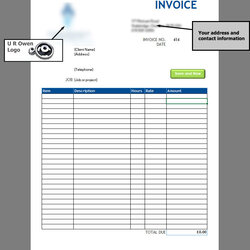 The Highest Quality Invoice Template With Automatic Features It Excel Rate