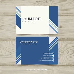 Fine Free Vector Business Card Template Ready Print Mode