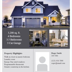 Preeminent Real Estate Flyer Template For Word Flyers Templates Microsoft Brochures Use Details