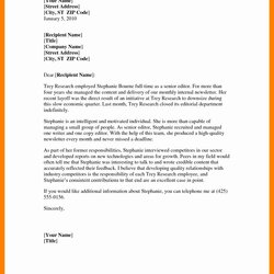 Microsoft Word Business Letter Template Erin Formal Recommendation