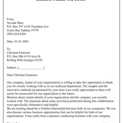 Admirable Free Business Letter Template In Word Doc Best