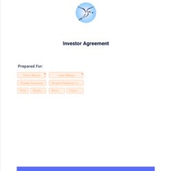 The Highest Standard Investor Agreement Template Sign Templates