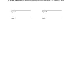 Swell Free Simple Investor Agreement Template