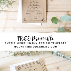 Free Printable Wedding Invitation Template Rustic Invitations Templates Blank Invite Print Planning Programs