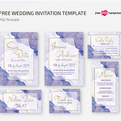 Wonderful Must Have Free Wedding Templates For Designers Premium Version Watercolor Invitation Template