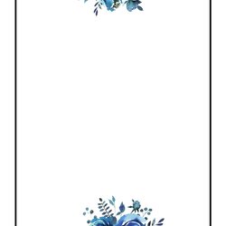 Perfect Free Printable Blue Floral Wedding Invitation Template Download Invitations Templates Background