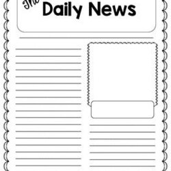 Superb Newspaper Article Template Language Literacy Kids Writing Blank Grade Printable Students Templates