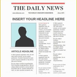 Free Article Writing Template Of Newspaper Examples Formats Newspapers